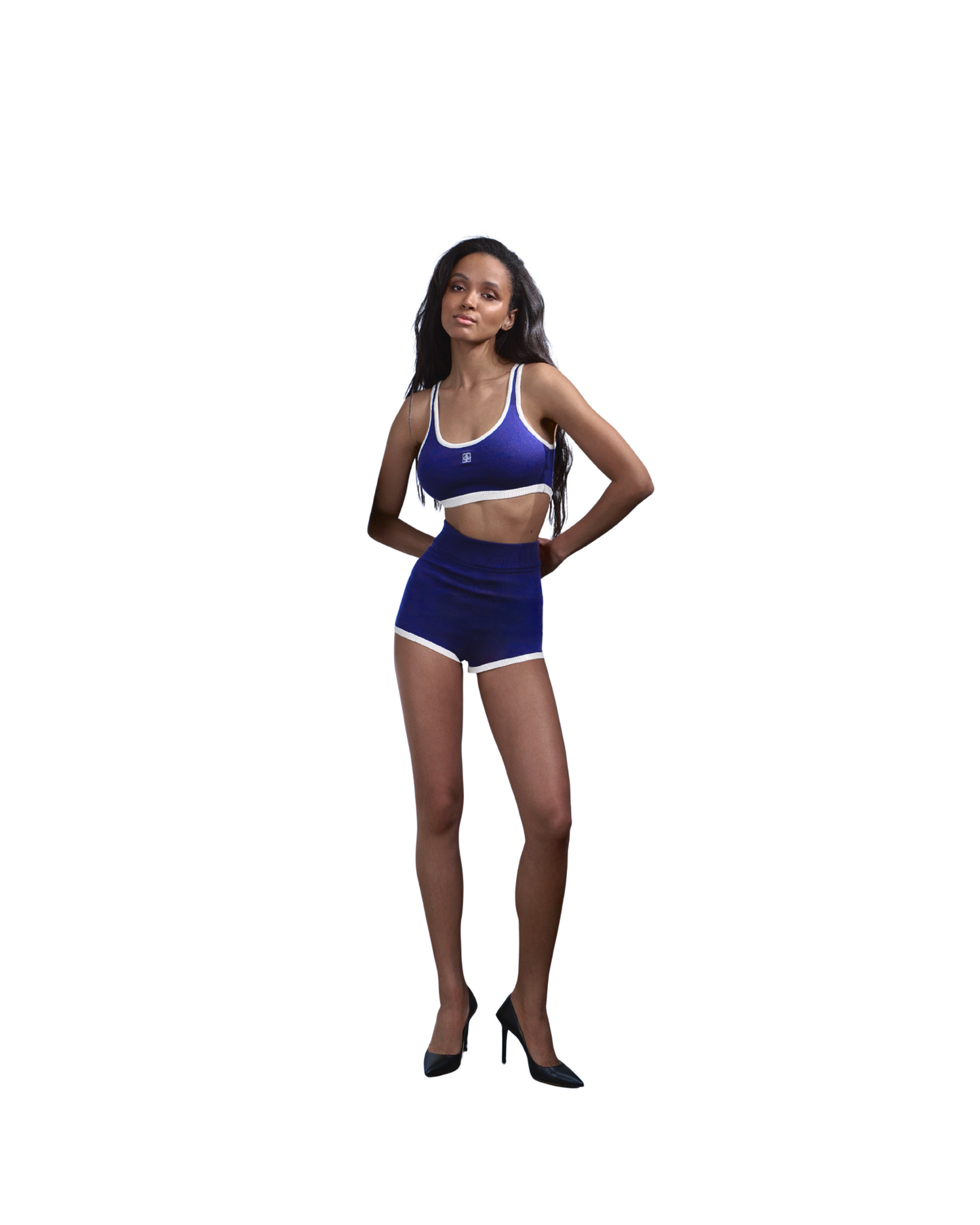 TRACK KNIT SET BLUE